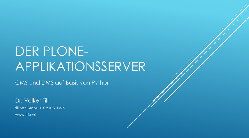 Vortrag: Plone CMS / DMS