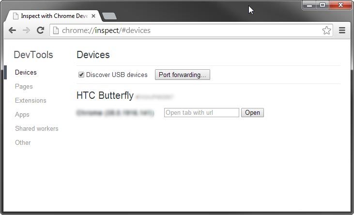 USB Debugging unter Chrome
