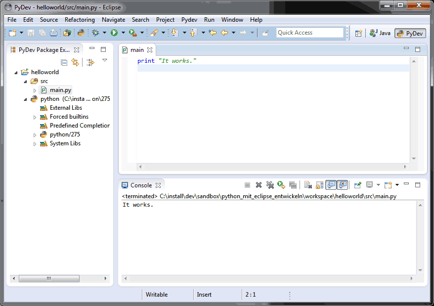 Eclipse IDE Run Script